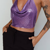 Moonshine Chain Mail Mesh Top Lavender