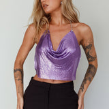 Moonshine Chain Mail Mesh Top Lavender