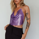 Moonshine Chain Mail Mesh Top Lavender