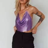 Moonshine Chain Mail Mesh Top Lavender