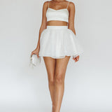 Karrie Layered Ballet Mini Skirt White