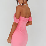 Kassie Off-Shoulder Mini Dress Sweet Pink