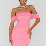 Kassie Off-Shoulder Mini Dress Sweet Pink