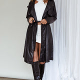 Wilhelmina Long Jacket Embossed Black