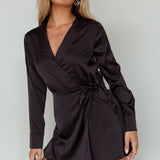 Turning Heads Side Tie Romper Black