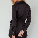 Turning Heads Side Tie Romper Black