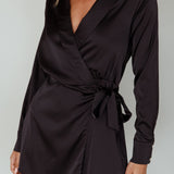 Turning Heads Side Tie Romper Black