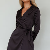 Turning Heads Side Tie Romper Black