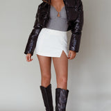 Eadie Crop Puffer Jacket Black