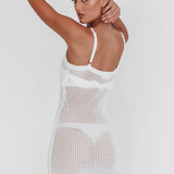 Risk Taker Knit Mini Dress Off White