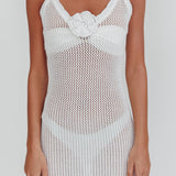 Risk Taker Knit Mini Dress Off White