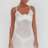 Risk Taker Knit Mini Dress Off White