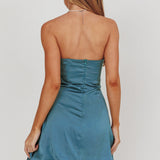 Toni Strapless Mini Dress Blue