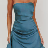 Toni Strapless Mini Dress Blue