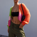 Neon Carnival Knit Cardigan Multi