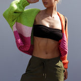 Neon Carnival Knit Cardigan Multi