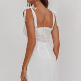 Jezika Tied Shoulder Mini Dress White