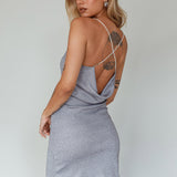 One Last Dance Diamante Strap Mini Dress Silver