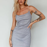 One Last Dance Diamante Strap Mini Dress Silver