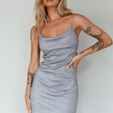 One Last Dance Diamante Strap Mini Dress Silver
