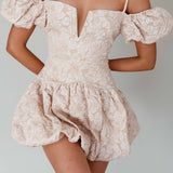 Mon Bebe Drop Waist Mini Dress Sand