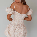 Mon Bebe Drop Waist Mini Dress Sand