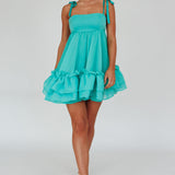 Dream Chaser Frill Hem Babydoll Dress Green