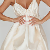 Cannes Hardly Wait Puffed Hem Mini Dress Vanilla