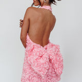 Monroe Embellished Bow Mini Dress Pink