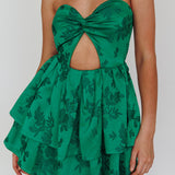 Tylah Keyhole Twist Bust Mini Dress Green