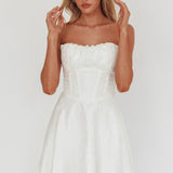 Savanna Corset Bodice Mini Dress Ivory
