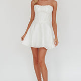 Savanna Corset Bodice Mini Dress Ivory