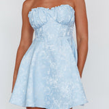 Savanna Corset Bodice Mini Dress Blue