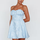 Savanna Corset Bodice Mini Dress Blue