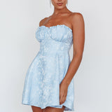 Savanna Corset Bodice Mini Dress Blue