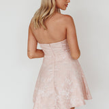 Savanna Corset Bodice Mini Dress Light Peach
