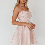 Savanna Corset Bodice Mini Dress Light Peach