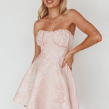 Savanna Corset Bodice Mini Dress Light Peach