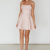 Savanna Corset Bodice Mini Dress Light Peach