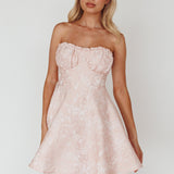 Savanna Corset Bodice Mini Dress Light Peach