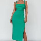 Cosmic Love Strappy Back Midi Dress Green