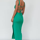 Cosmic Love Strappy Back Midi Dress Green