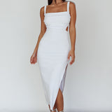 Cosmic Love Strappy Back Midi Dress White