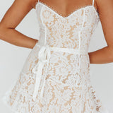 Love Stories Lace Mini Dress White