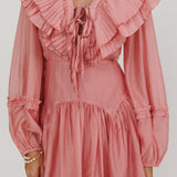 Alive Pleated Sailor Collar Mini Dress Dusty Pink