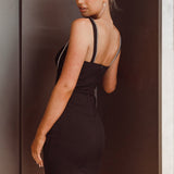 En Pointe Diamante Rope Mini Dress Black