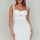 En Pointe Diamante Rope Mini Dress Ivory