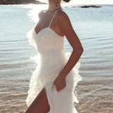Sun To Me Tulle Maxi Dress Off White