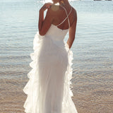Sun To Me Tulle Maxi Dress Off White