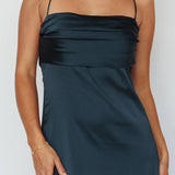 Love Letters Strappy Cowl Back Dress Teal